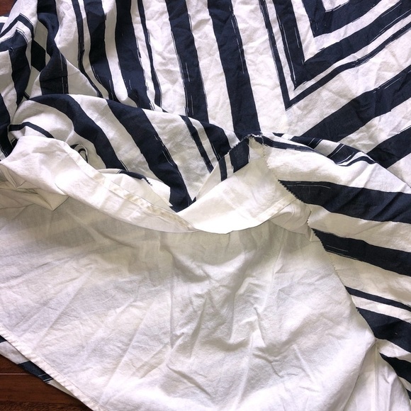 Fossil Chevron Maxi Sleeveless Striped Blue White - Picture 8 of 9